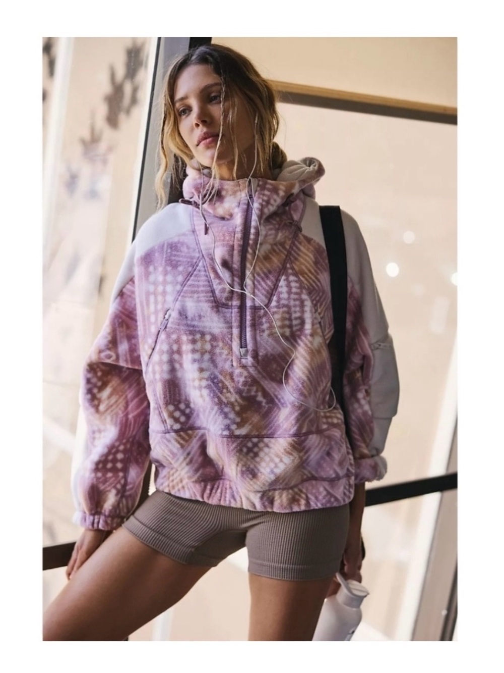 Free People Wild & Free Fleece Pullover Pink/Rose Size Small NWT